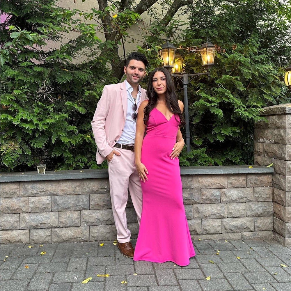 Lulus Hot Pink Strappy Backless Mermaid Maxi Dress